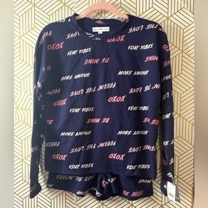 Grayson Threads valentine Navy Sleep set XS